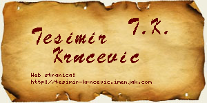 Tešimir Krnčević vizit kartica